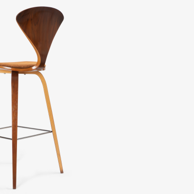 Norman Cherner Cherner Barstools With Italian Suede Seats by Norman Cherner Set of 4