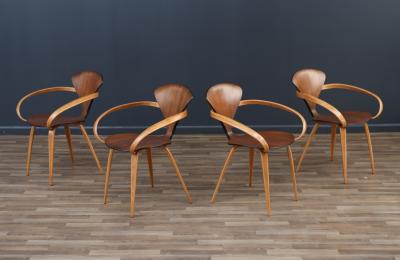 Norman Cherner Set of 4 Pretzel Armchairs by Norman Cherner for Plycraft