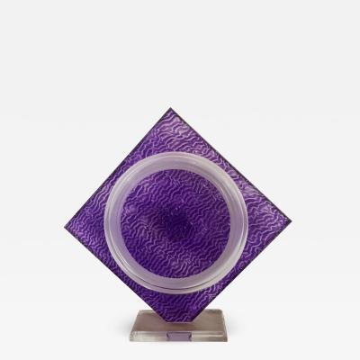 Norman Mercer Amethyst Acrylic Sculpture 