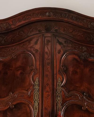 Normandy Walnut Buffet Deux Corps France circa 1780