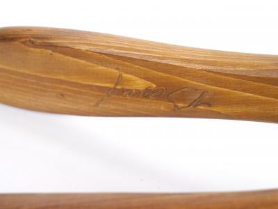 North American Hand Carved Wood Brass Fireplace Bellows