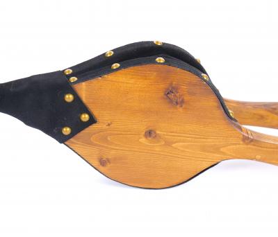 North American Hand Carved Wood Brass Fireplace Bellows