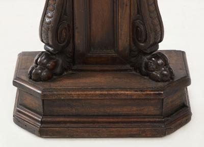 North Italian Baroque Carved Walnut Console Table 17th 18th Century