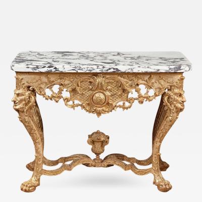 Northern European Baroque Giltwood Console Table