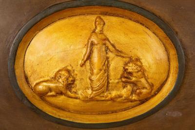 Northern European Neoclassical Painted Antique Pier Mirror 19th Century