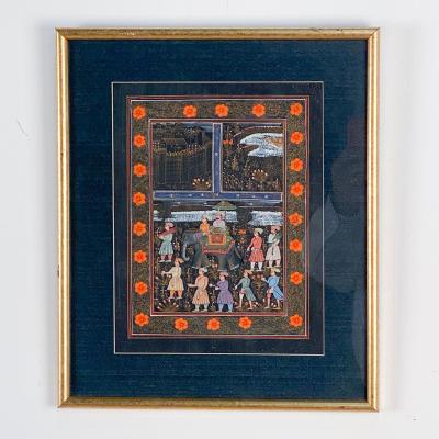 Northern Indian Painting circa 1900 in frame