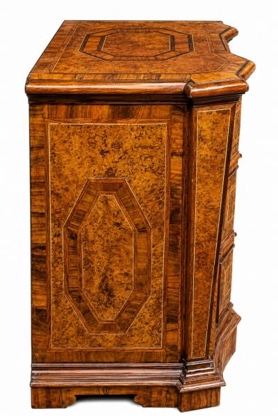 Northern Italian Louis XVI Burl Walnut Marquetry Commode Circa 1770
