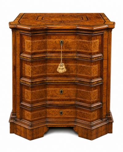 Northern Italian Louis XVI Burl Walnut Marquetry Commode Circa 1770