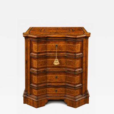 Northern Italian Louis XVI Burl Walnut Marquetry Commode Circa 1770