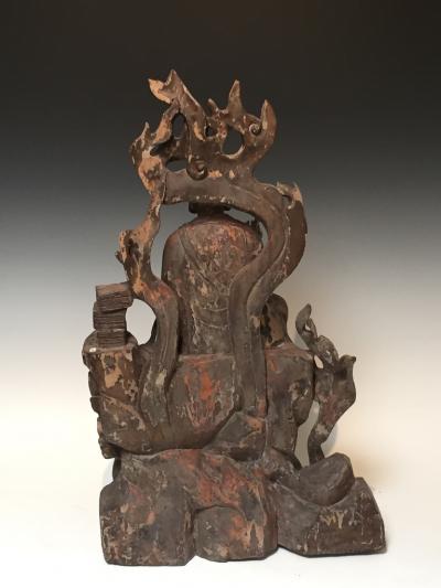 Northern Song Dynasty Wood Sculpture Of A Scholar
