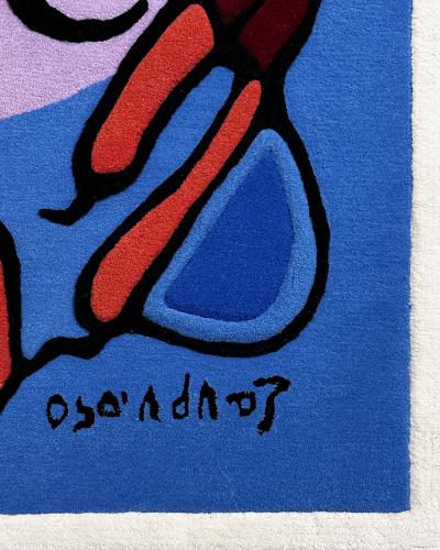 Norval Morrisseau Astral Thunderbird Wall Hanging Tapestry Signed 1970