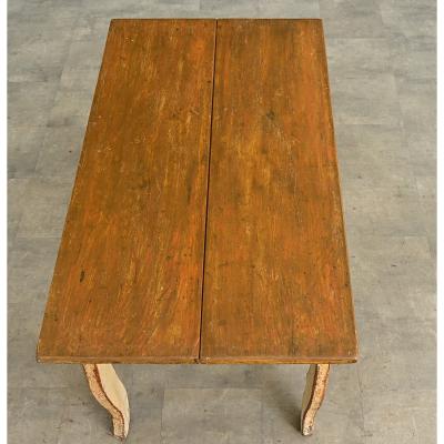 Norwegian 18th Century Rococo Painted Table