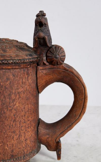 Norwegian Burlwood Tankard dated 1707