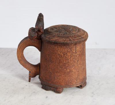 Norwegian Burlwood Tankard dated 1707