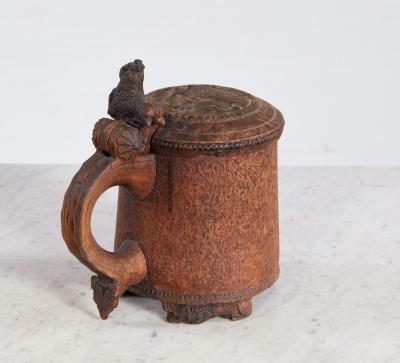 Norwegian Burlwood Tankard dated 1707