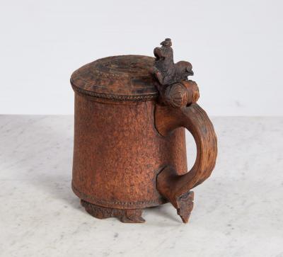 Norwegian Burlwood Tankard dated 1707