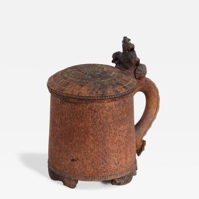 Norwegian Burlwood Tankard dated 1707