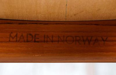 Norwegian Modern Sculpted Teak Arm Chairs