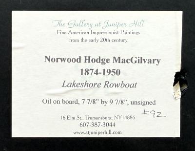 Norwood Hodge MacGilvary Lakeshore Rowboat 