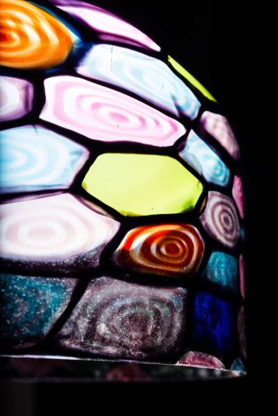 Noti Massari Italian Glass Dome Pendant by Leucos 1960s