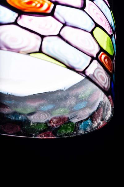 Noti Massari Italian Glass Dome Pendant by Leucos 1960s