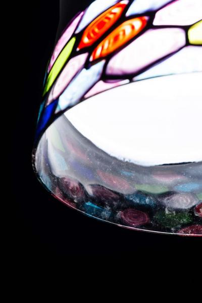 Noti Massari Italian Glass Dome Pendant by Leucos 1960s