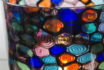 Noti Massari Very Large 20th Century Multicolor Uplight by Noti Massari