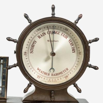 Novelty nautical clock and barometer set