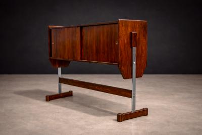 Novo Rumo Bar in Hardwood Metal Novo Rumo 1960s