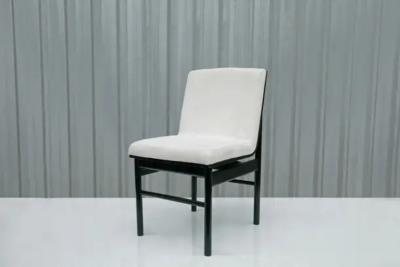Novo Rumo Brazilian Modern 6 Chair Set in Off White Velvet Ebony Hardwood Novo Rumo 1960