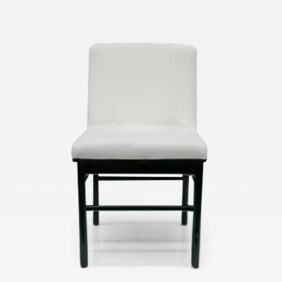 Novo Rumo Brazilian Modern 6 Chair Set in Off White Velvet Ebony Hardwood Novo Rumo 1960