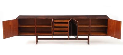 Novo Rumo Brazilian Modern Rosewood Credenza With Bow Design by Novo Rumo 1960s 