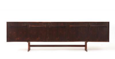Novo Rumo Brazilian Modern Rosewood Credenza With Bow Design by Novo Rumo 1960s 