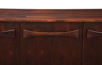Novo Rumo Brazilian Modern Rosewood Credenza With Bow Design by Novo Rumo 1960s 