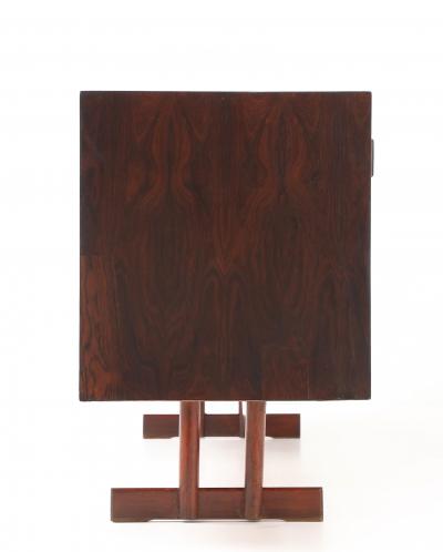 Novo Rumo Brazilian Modern Rosewood Credenza With Bow Design by Novo Rumo 1960s 