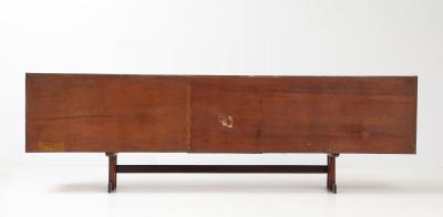 Novo Rumo Brazilian Modern Rosewood Credenza With Bow Design by Novo Rumo 1960s 