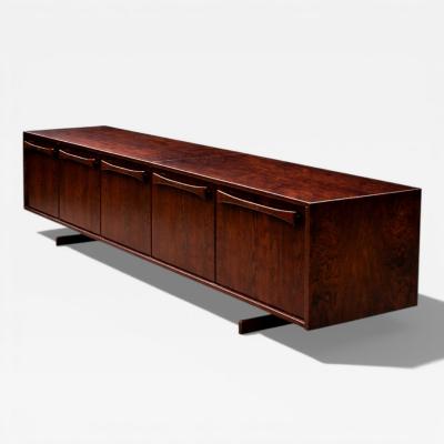 Novo Rumo Brazilian Modern Rosewood Credenza with Bow Design by Novo Rumo 1960s Lot 197
