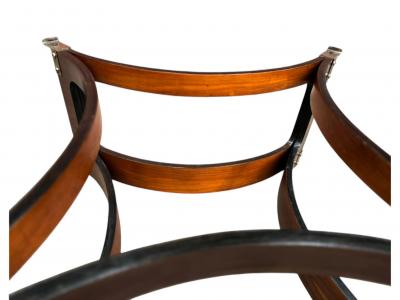 Novo Rumo Brazilian Modern Round Coffee Table in Bent Rosewood Glass Novo Rumo 1960s