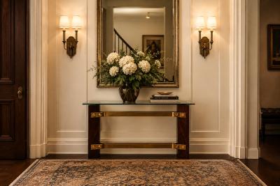 Novo Rumo Brazilian Modern Sideboard in Rosewood Brass Glass Novo Rumo Brazil