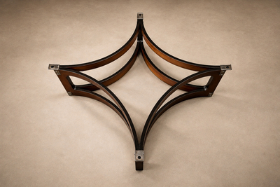 Novo Rumo Brazilian Round Coffee Table in Rosewood Glass by Novo Rumo Brazil 1960s