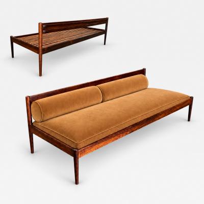 Novo Rumo Sculpted Daybed in Solid Rosewood Mohair by Novo Rumo Brazil Lot 1146