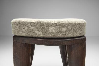 Nupe Stool With Upholstered Cushion Nigeria Mid 20th Century