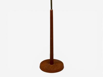 Nybro Armaturfabrik Floor Lamp Wood Metal Fabric Sweden 1940s