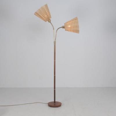 Nybro Armaturfabrik Mid Century Modern Adjustable Floor Lamp Nybro Armaturfabrik NAF Sweden 1950s