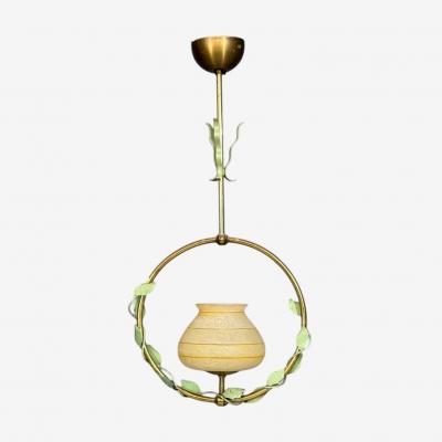Nybro Armaturfabrik Pendant Light Brass Metal Sweden 1950s