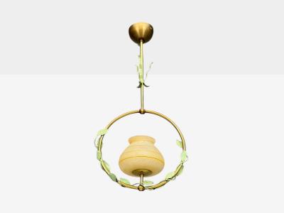 Nybro Armaturfabrik Pendant Light Brass Metal Sweden 1950s