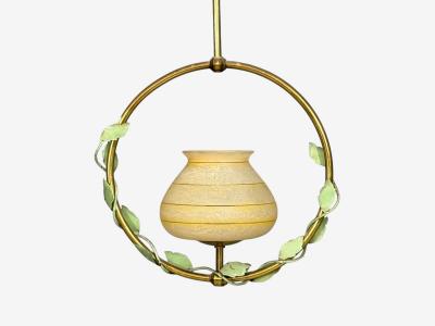 Nybro Armaturfabrik Pendant Light Brass Metal Sweden 1950s