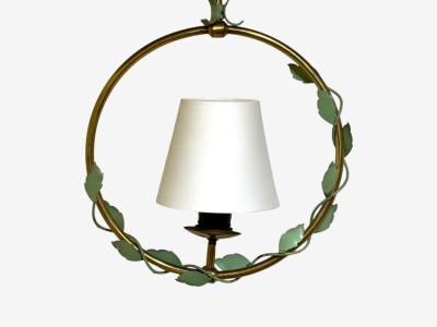 Nybro Armaturfabrik Swedish Modern Brass Metal Pendant Light Sweden 1950s