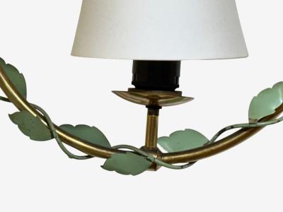 Nybro Armaturfabrik Swedish Modern Brass Metal Pendant Light Sweden 1950s