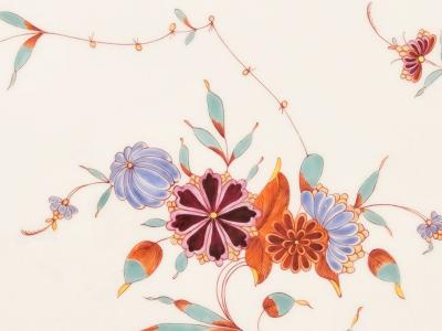 Nymphenburg Indian Summer Flowers Oval Platter Germany circa 1960